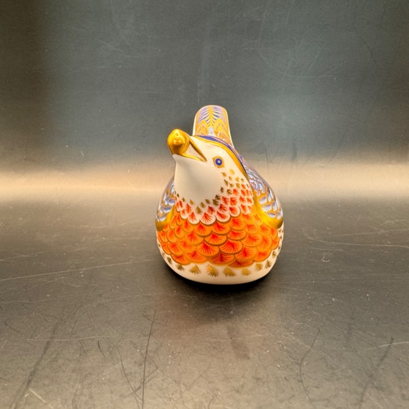 Royal Crown Derby "Bluebird" paperweight signed by Hugh Gibson with gold stopper - Picture 5 of 14